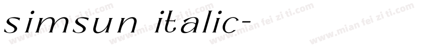 simsun italic字体转换